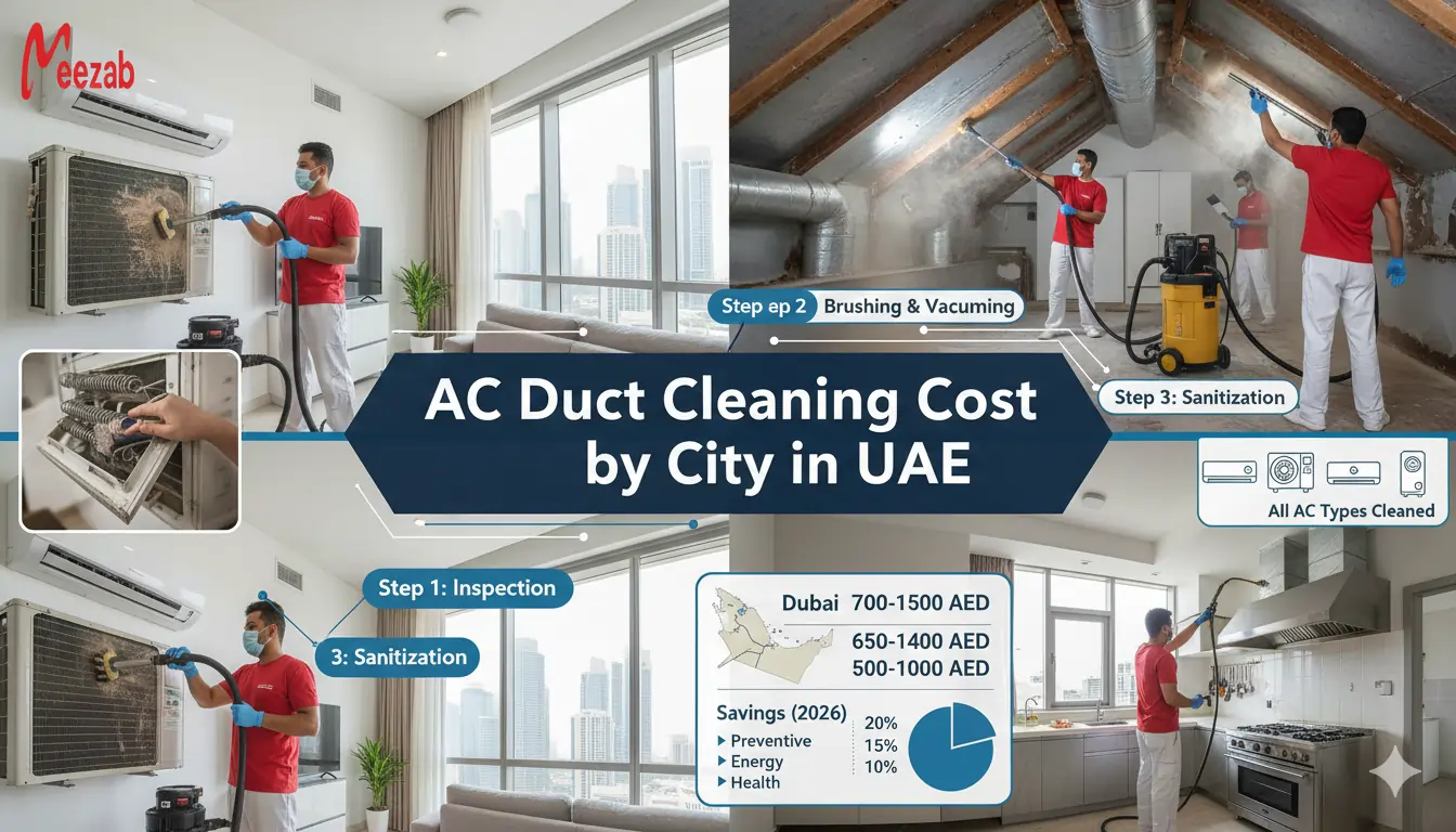 AC Duct Cleaning Cost by City in UAE