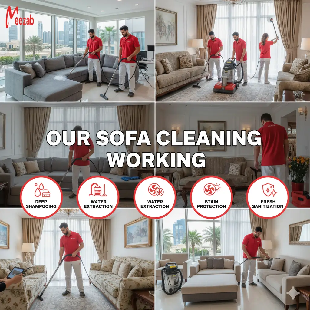 Our Sofa Cleaning services in Dubai Working