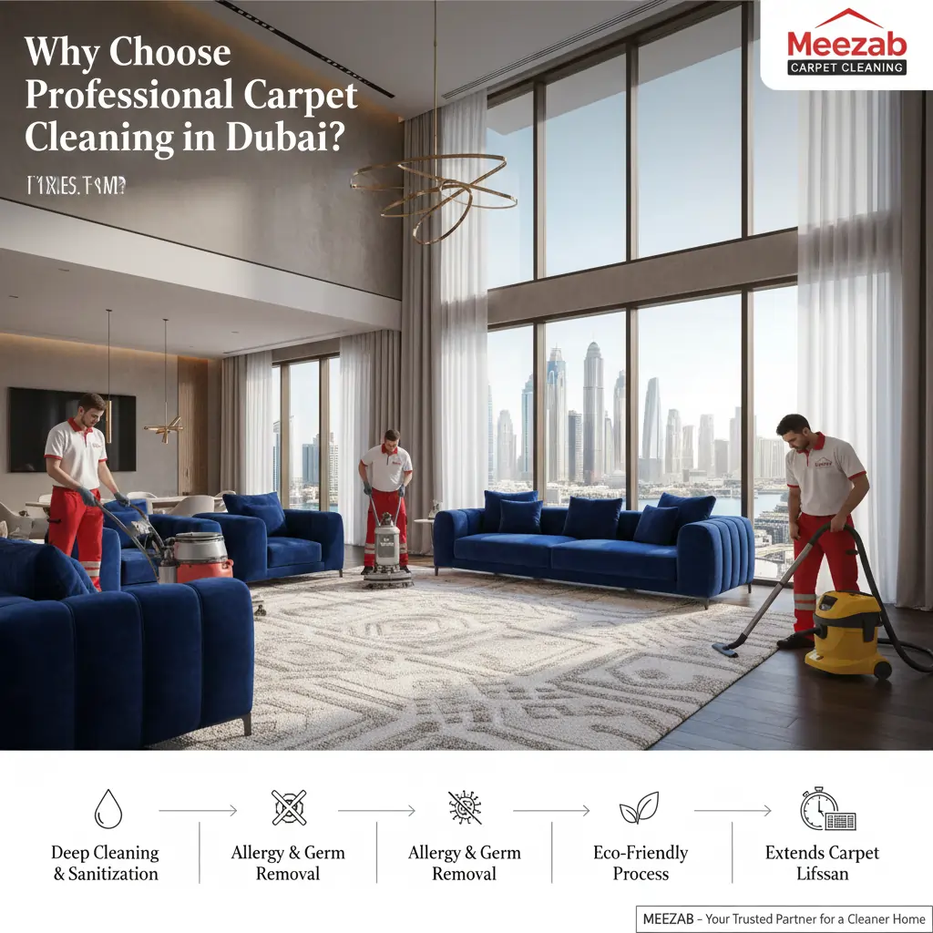 Why Choose Professional Carpet Cleaning in Dubai - Meezab AE cleaning company dubai