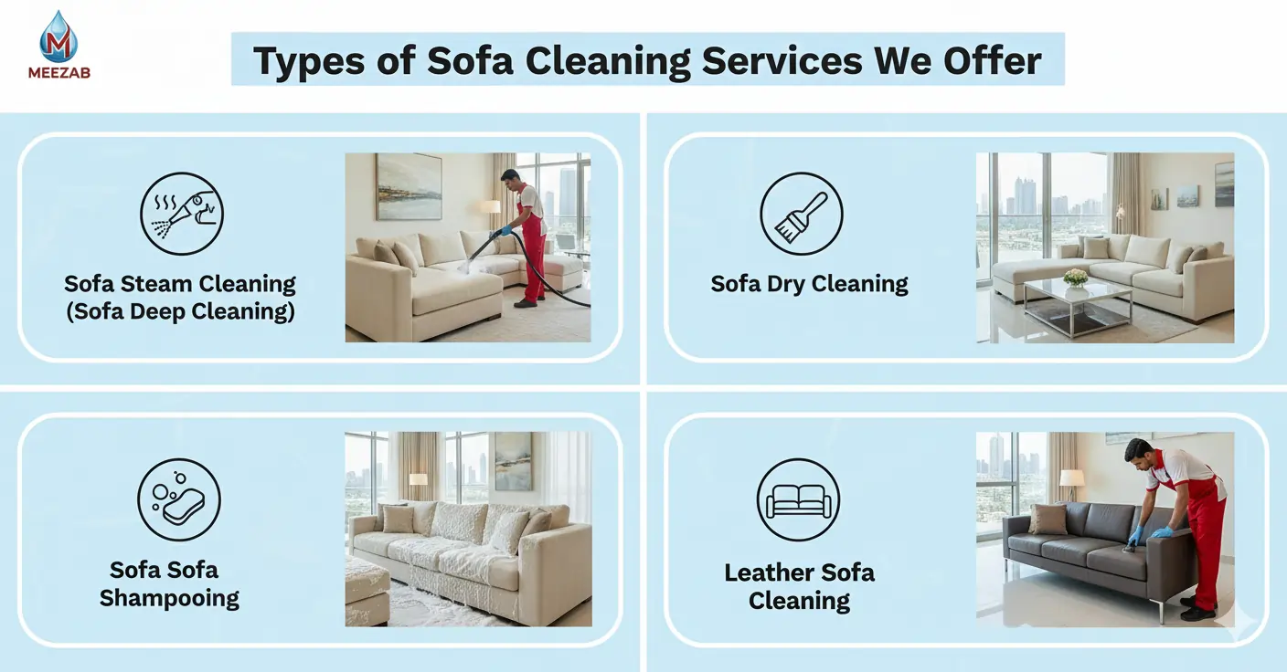 Types of Sofa Cleaning Services best cleaning company offers