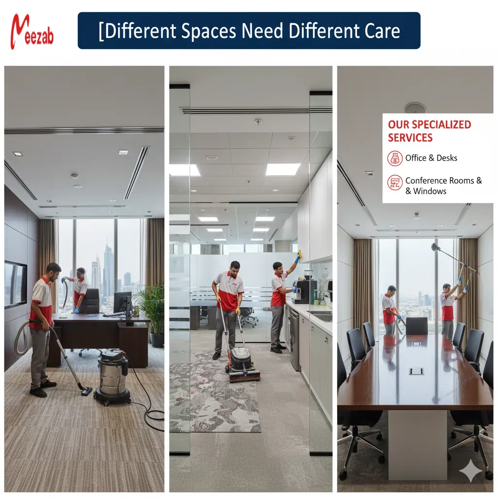 Different Spaces Need Different Care - Office cleaning in bussiness bay, Downtown, Dubai Marina